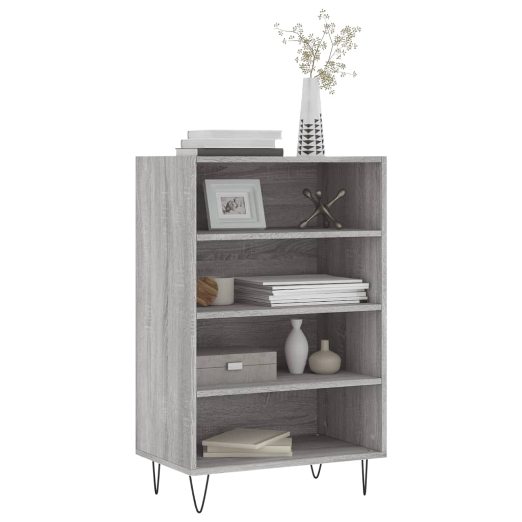 vidaXL Highboard Grau Sonoma 57x35x90 cm Holzwerkstoff