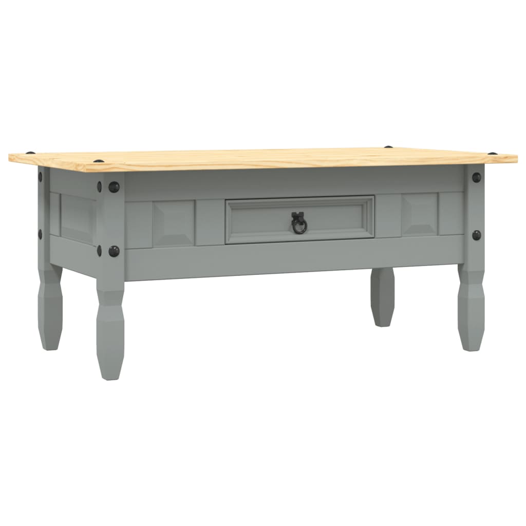 vidaXL Couchtisch Mexiko-Stil Kiefernholz Grau 100x55x44 cm