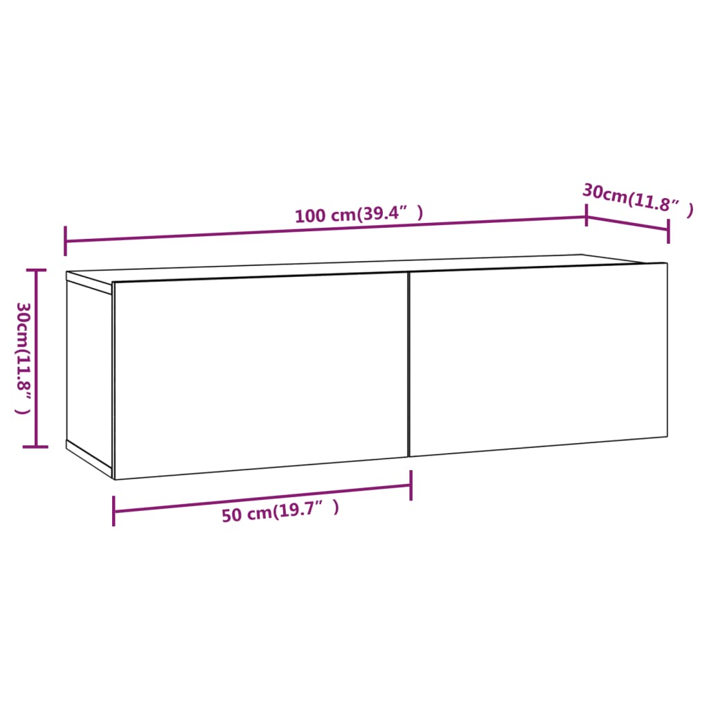 vidaXL 6-tlg. TV-Schrank-Set Hochglanz-Weiß Holzwerkstoff