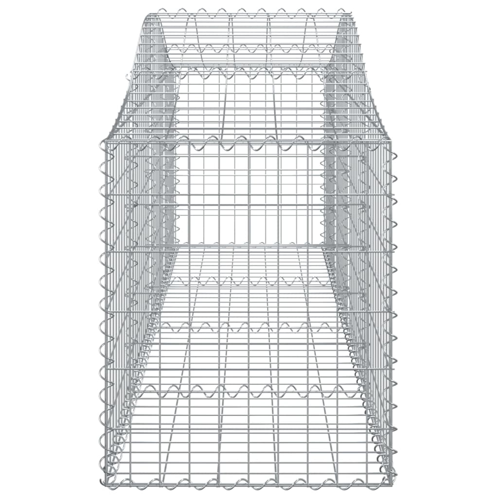 vidaXL Gabionen mit Hochbogen 14 Stk. 200x50x60/80 cm Verzinktes Eisen