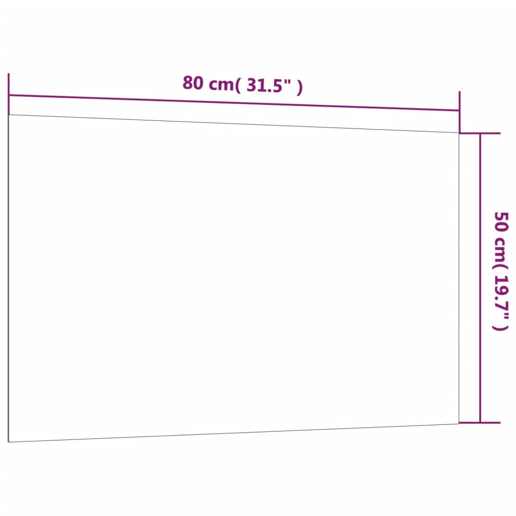 vidaXL Magnettafel Wandmontage Weiß 80x50 cm Hartglas