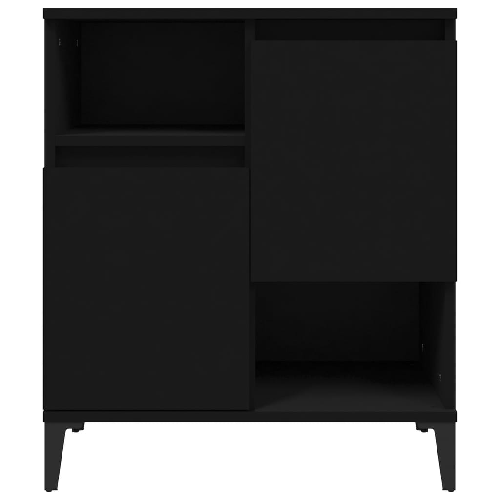 vidaXL Sideboards 2 Stk. Schwarz 60x35x70 cm Holzwerkstoff