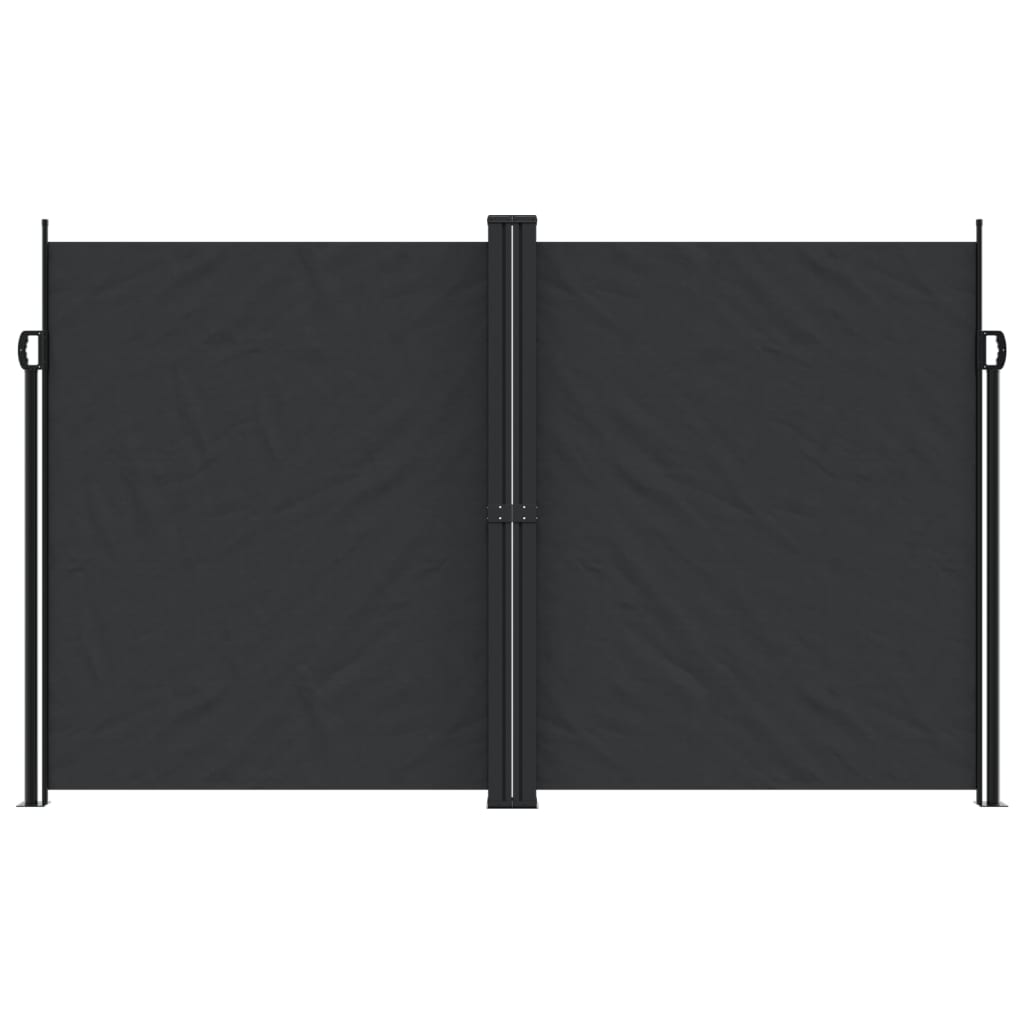 vidaXL Seitenmarkise Ausziehbar Schwarz 200x1000 cm