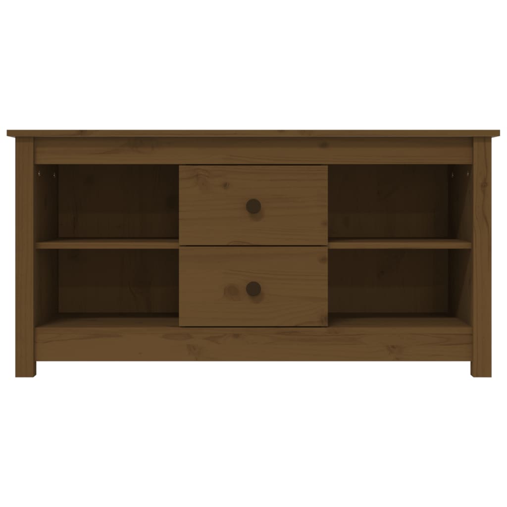 vidaXL TV-Schrank Honigbraun 103x36,5x52 cm Massivholz Kiefer