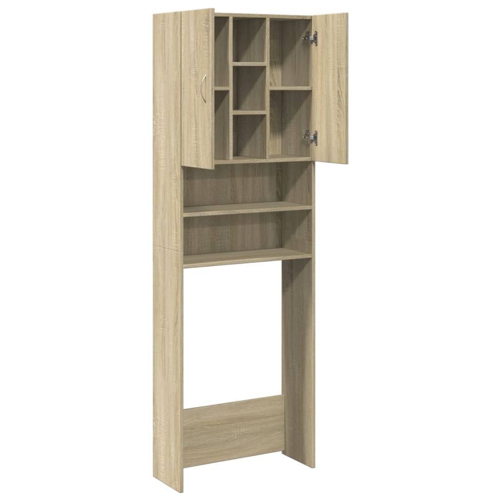 vidaXL Waschmaschinenschrank Sonoma-Eiche 64x25,5x190 cm