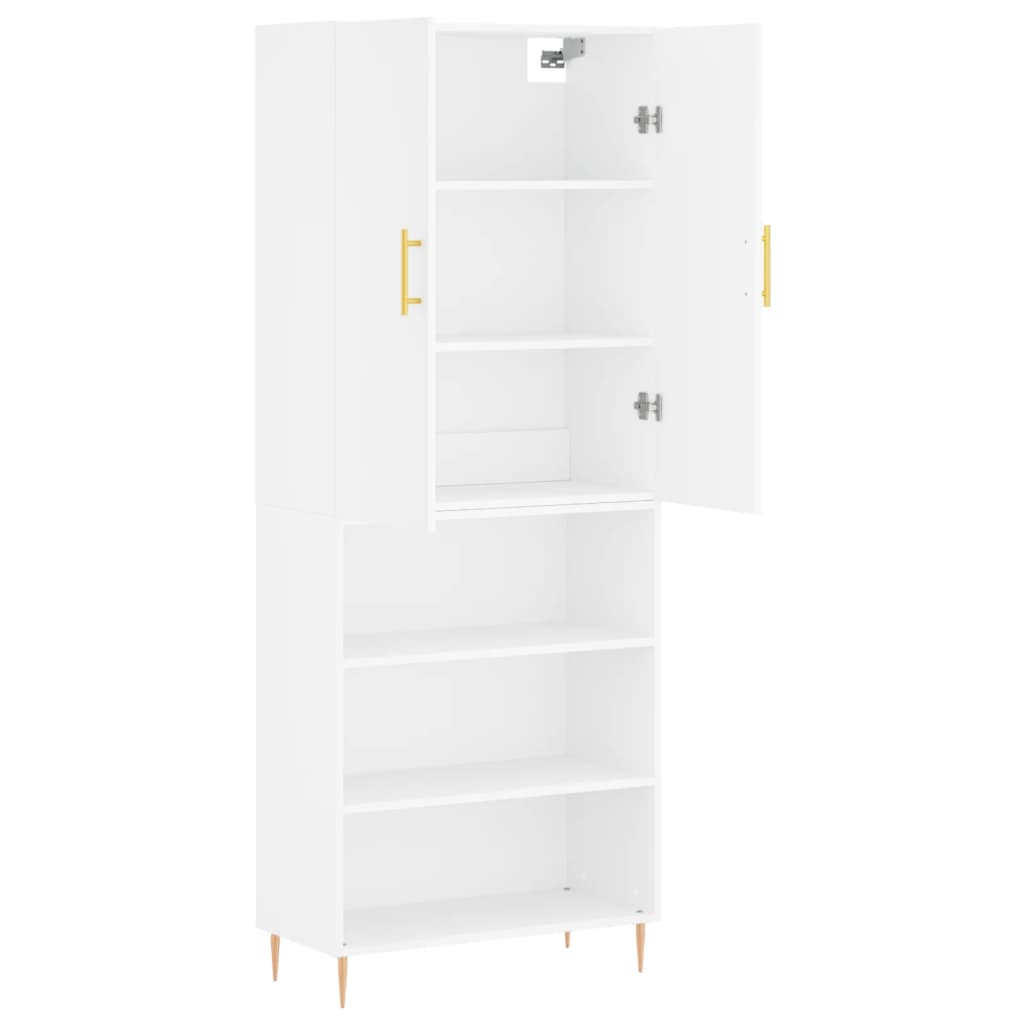 vidaXL Highboard Weiß 69,5x34x180 cm Holzwerkstoff