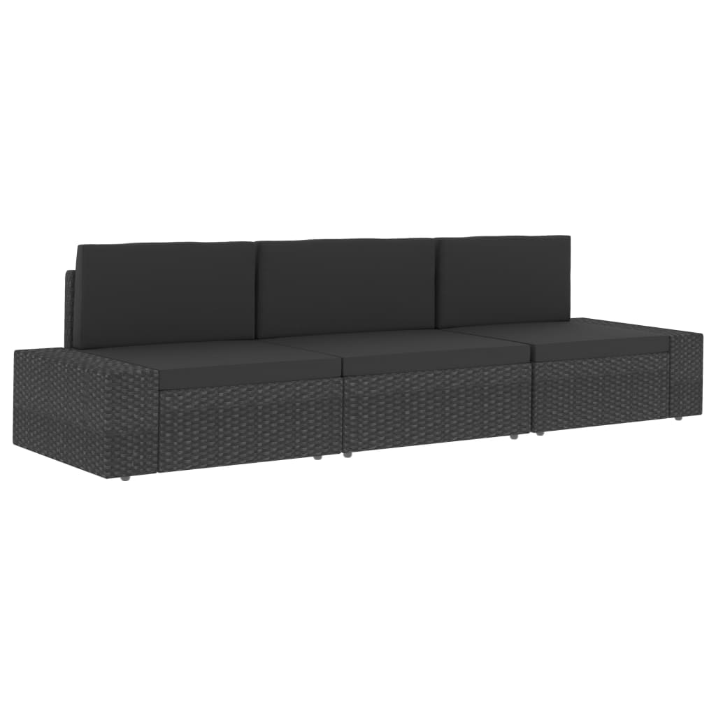 vidaXL Modulares Mittelsofa Poly Rattan Braun