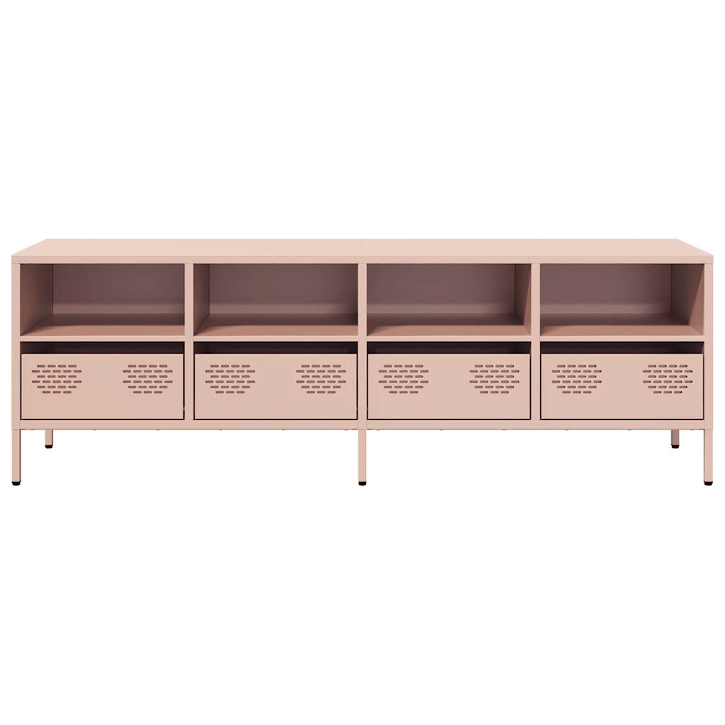 vidaXL TV-Schrank Rosa 135x39x43,5 cm Kaltgewalzter Stahl