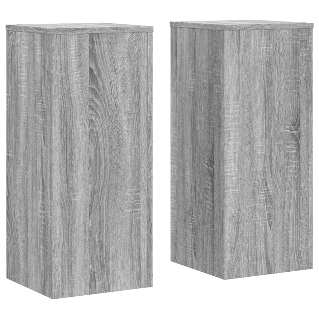 vidaXL Pflanzenständer 2 Stk. Grau Sonoma 30x30x70 cm Holzwerkstoff