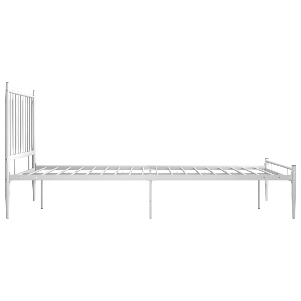 vidaXL Bett Weiß Metall 120x200 cm