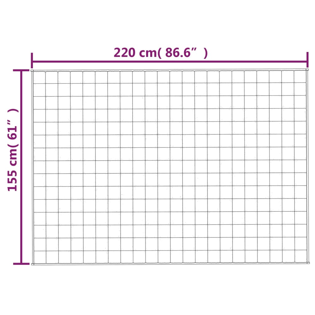 vidaXL Gewichtsdecke Hellcreme 155x220 cm 7 kg Stoff