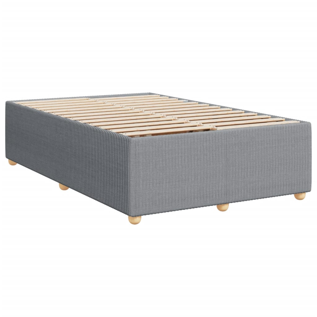 vidaXL Boxspringbett mit Matratze Hellgrau 120x190 cm Stoff