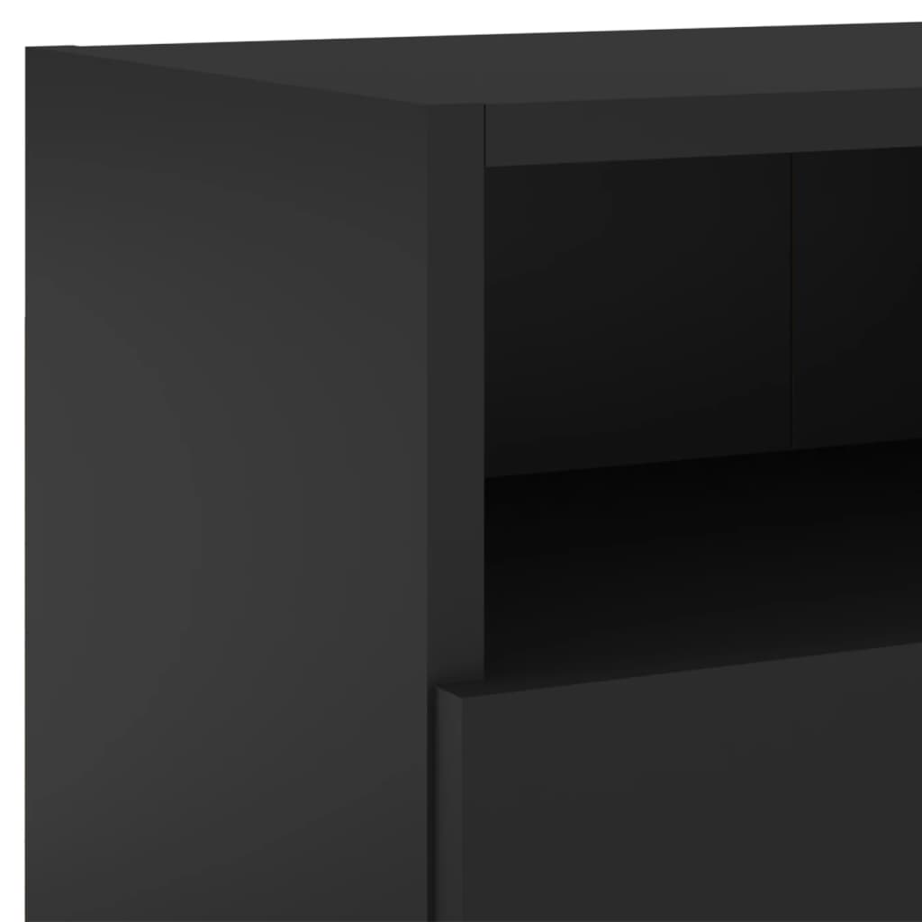 vidaXL TV-Wandschrank Schwarz 80x30x30 cm Holzwerkstoff