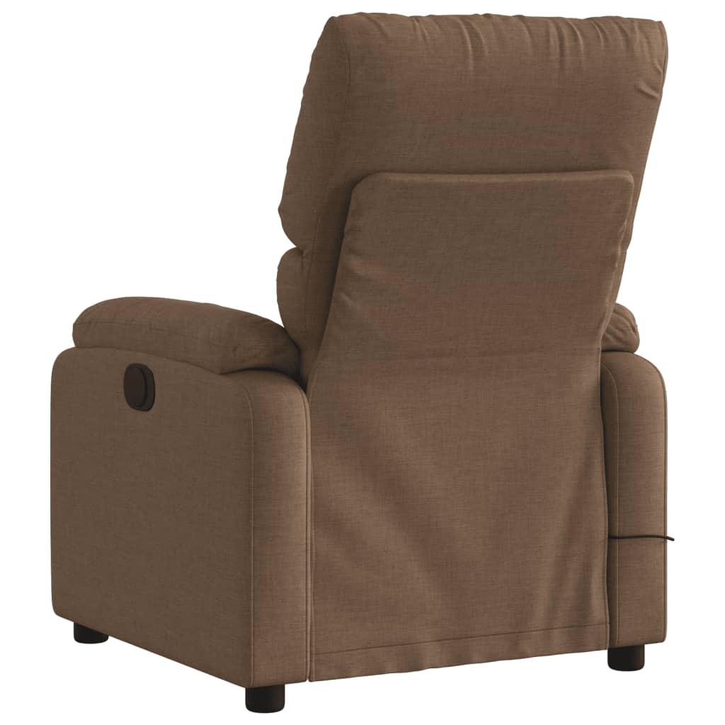 vidaXL Massagesessel Braun Stoff