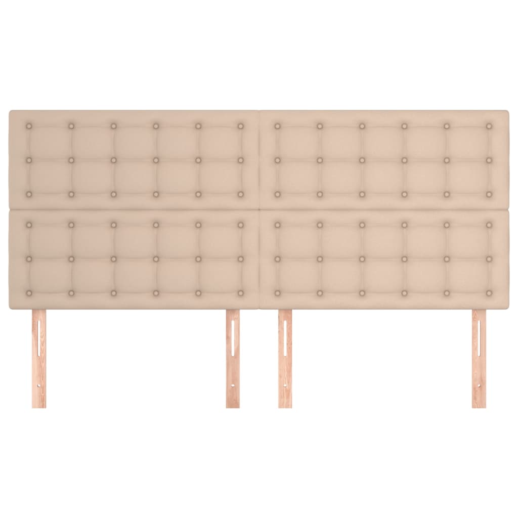 vidaXL Kopfteile 4 Stk. Cappuccino-Braun 90x5x78/88 cm Kunstleder