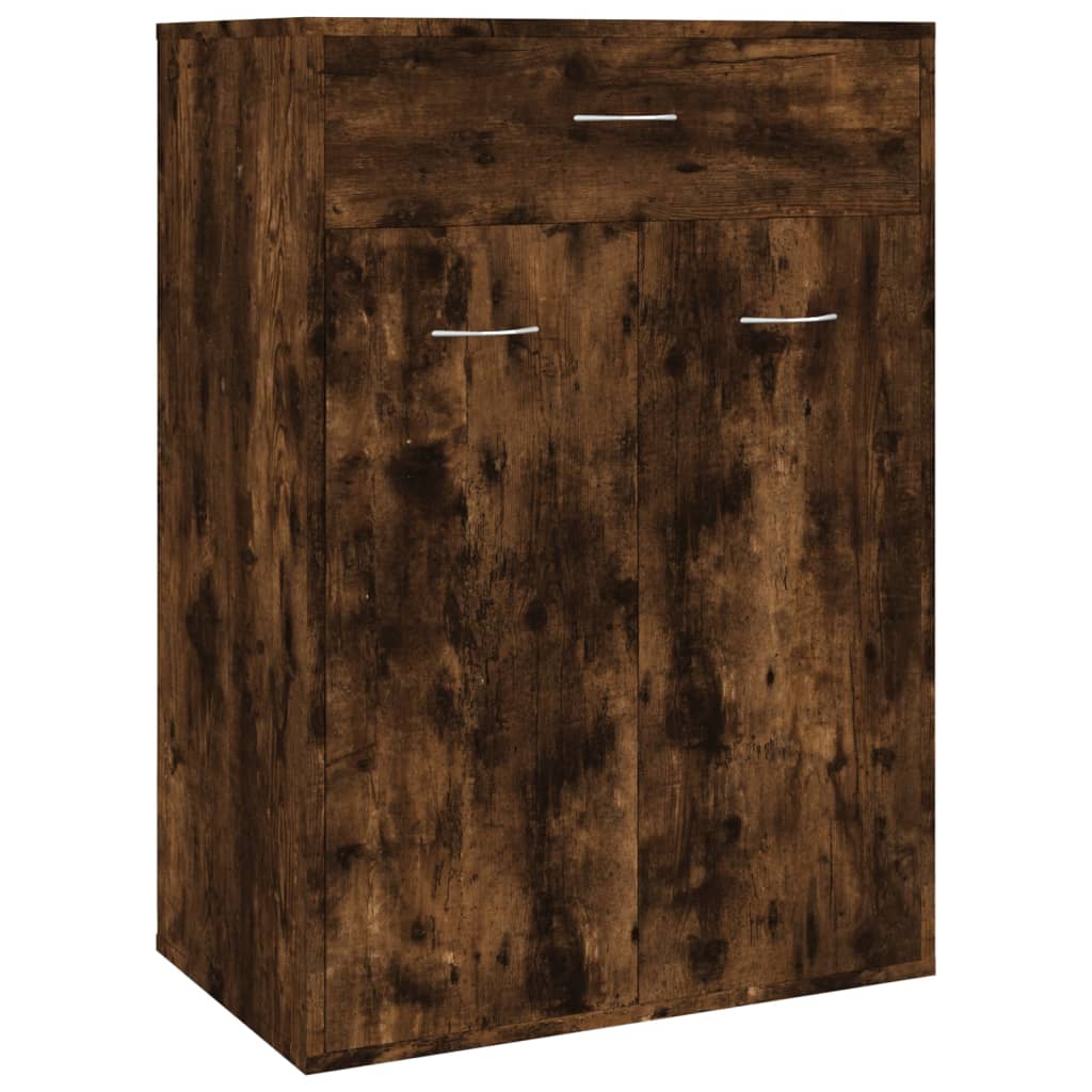 vidaXL Schuhschrank Räuchereiche 60x35x84 cm Holzwerkstoff