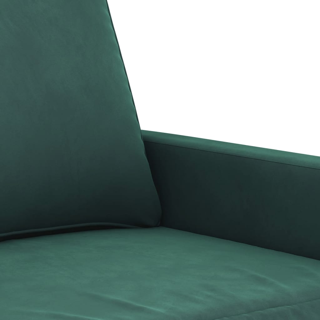 vidaXL 2-Sitzer-Sofa Dunkelgrün 140 cm Samt