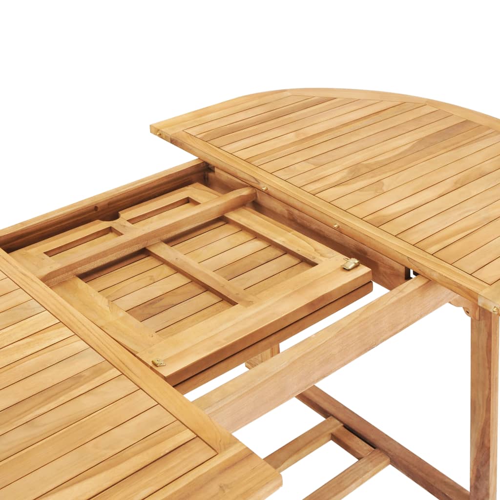 vidaXL Garten-Ausziehtisch 150-200x100x75 cm Massivholz Teak