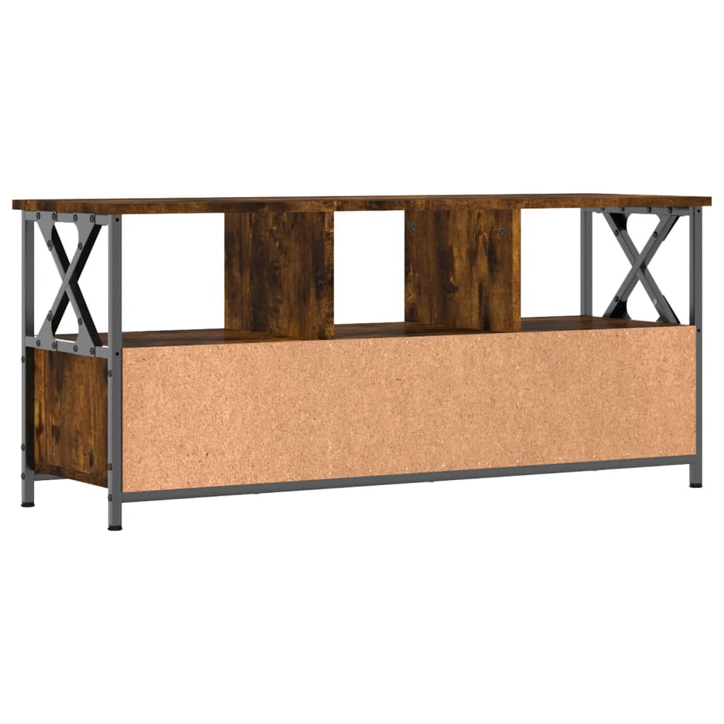 vidaXL TV-Schrank Räuchereiche 102x33x45 cm Holzwerkstoff & Eisen