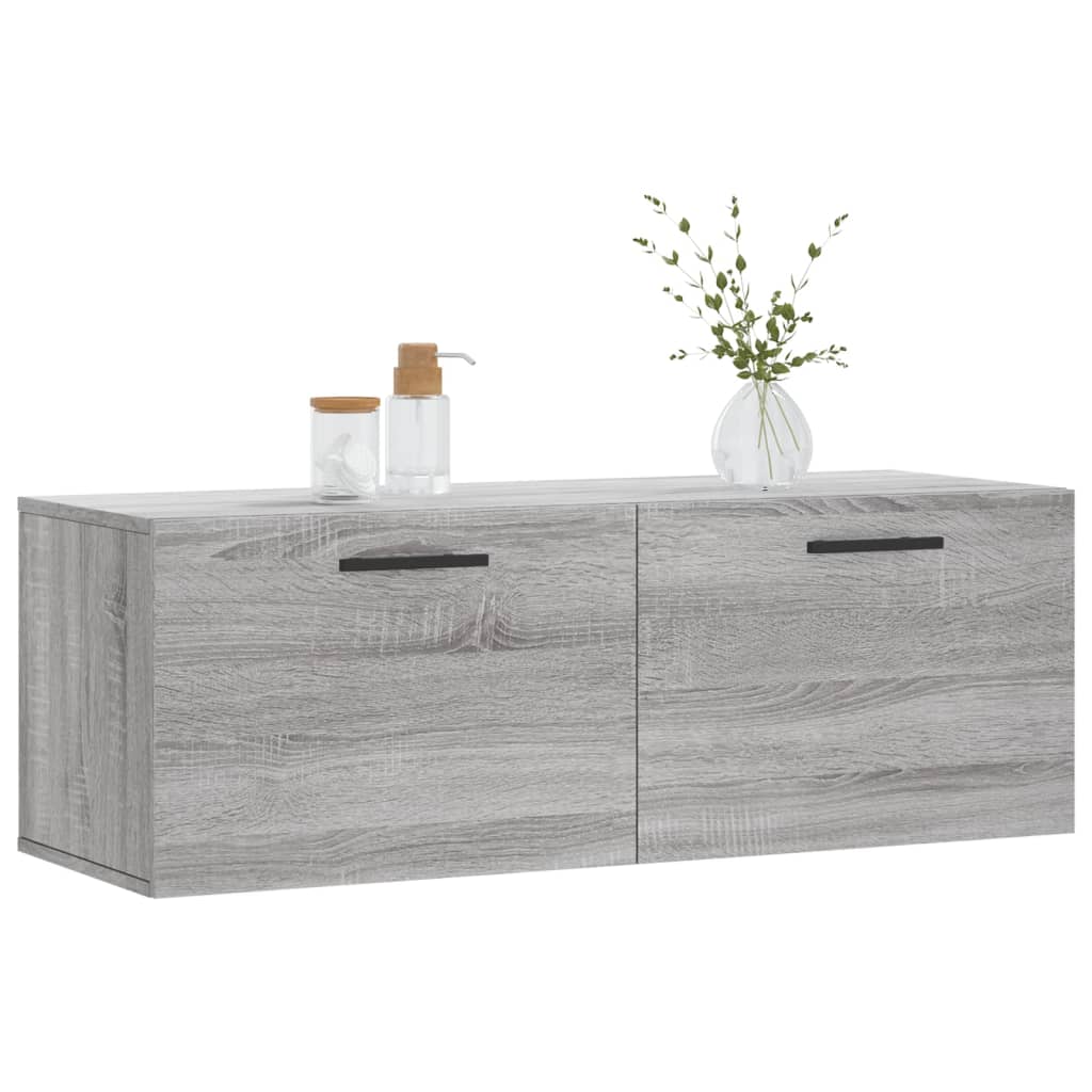 vidaXL Wandschrank Grau Sonoma 100x36,5x35 cm Holzwerkstoff