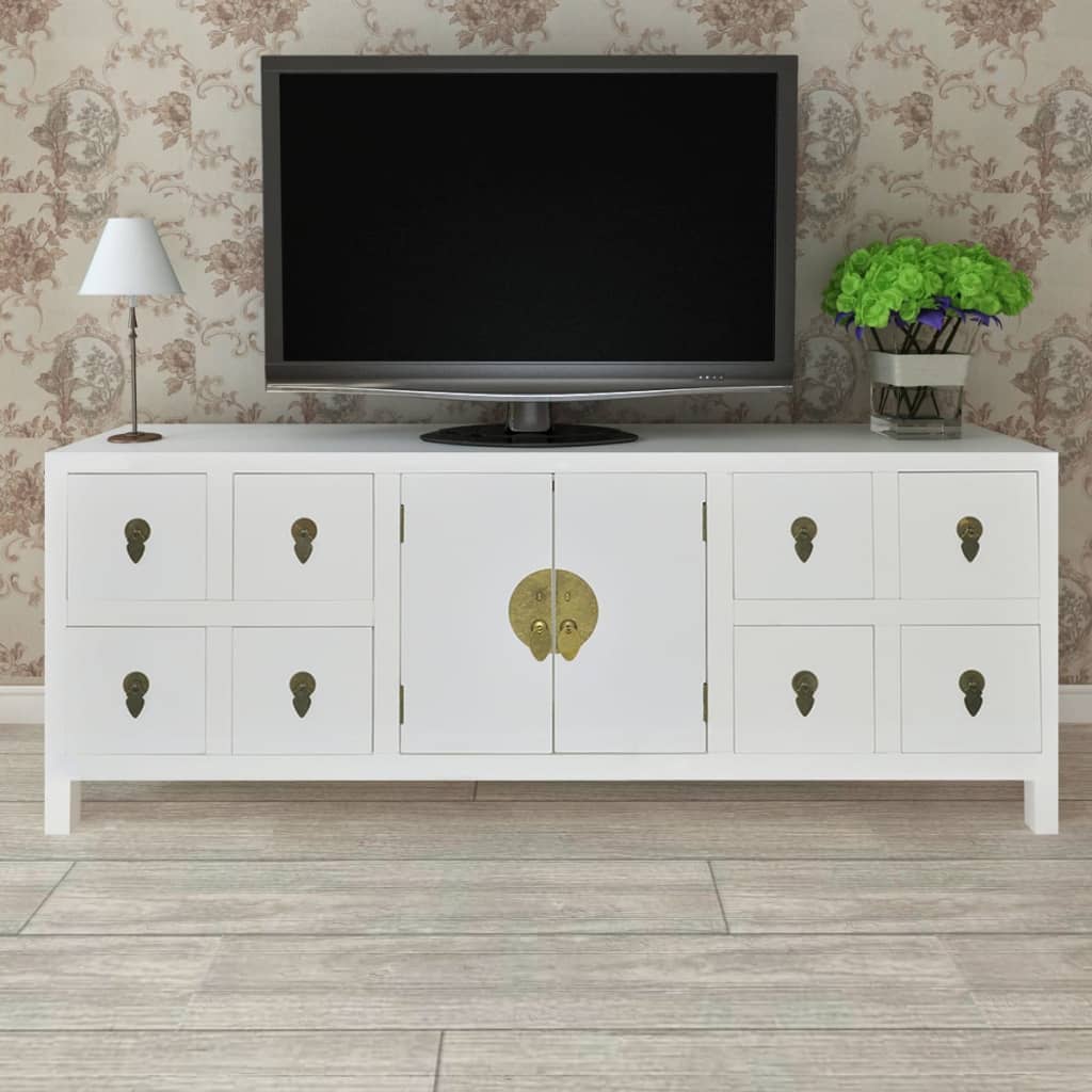 vidaXL Sideboard Holz Asiatisches Design 8 Schubladen 2 Türen