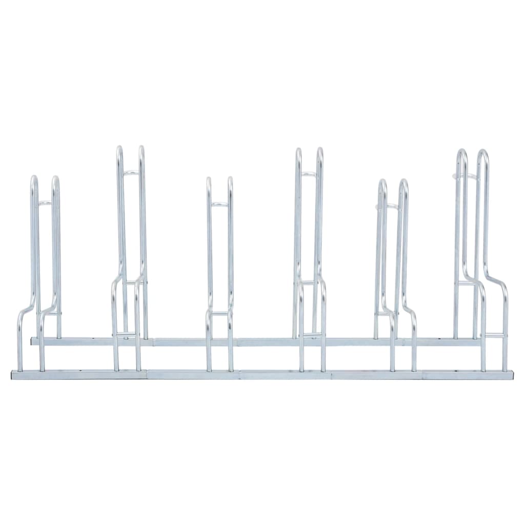 vidaXL Fahrradständer für 6 Fahrräder Freistehend Verzinkter Stahl