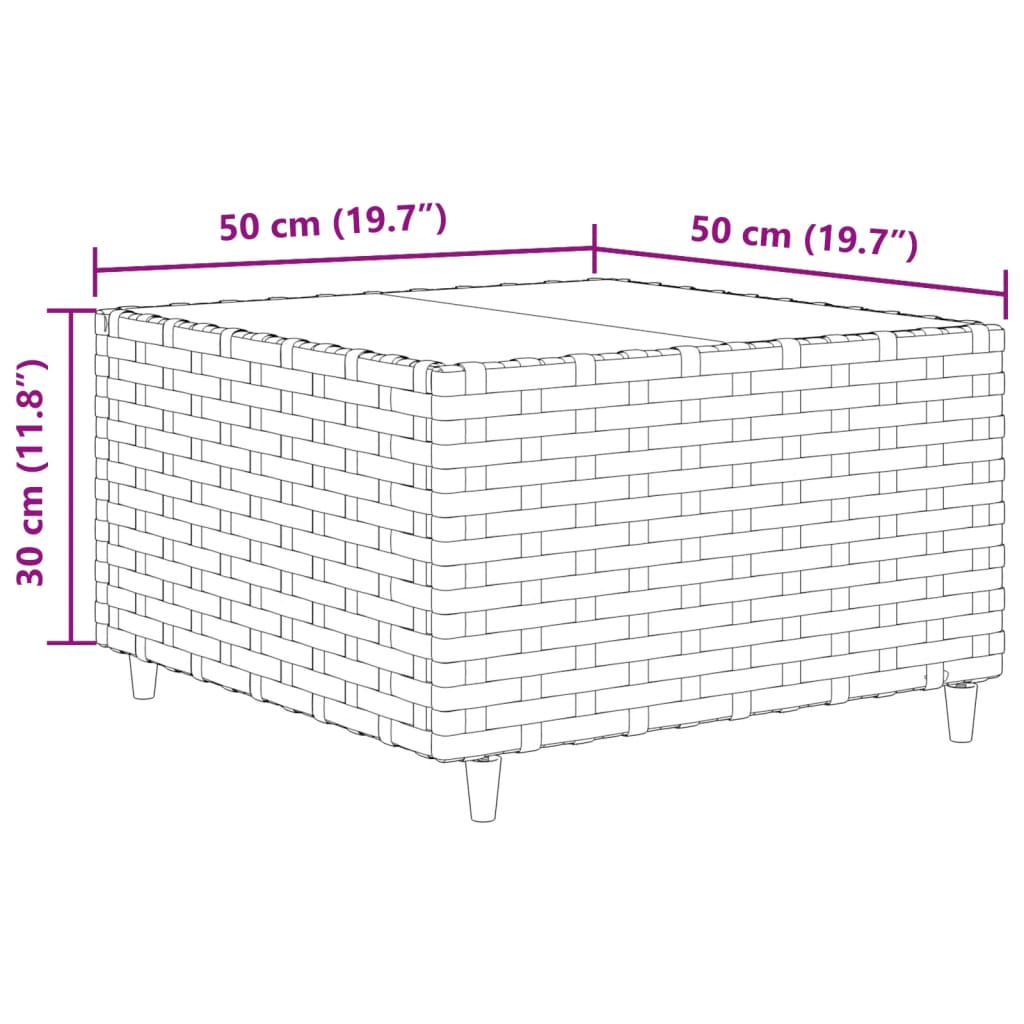 vidaXL 7-tlg. Garten-Lounge-Set mit Kissen Braun Poly Rattan