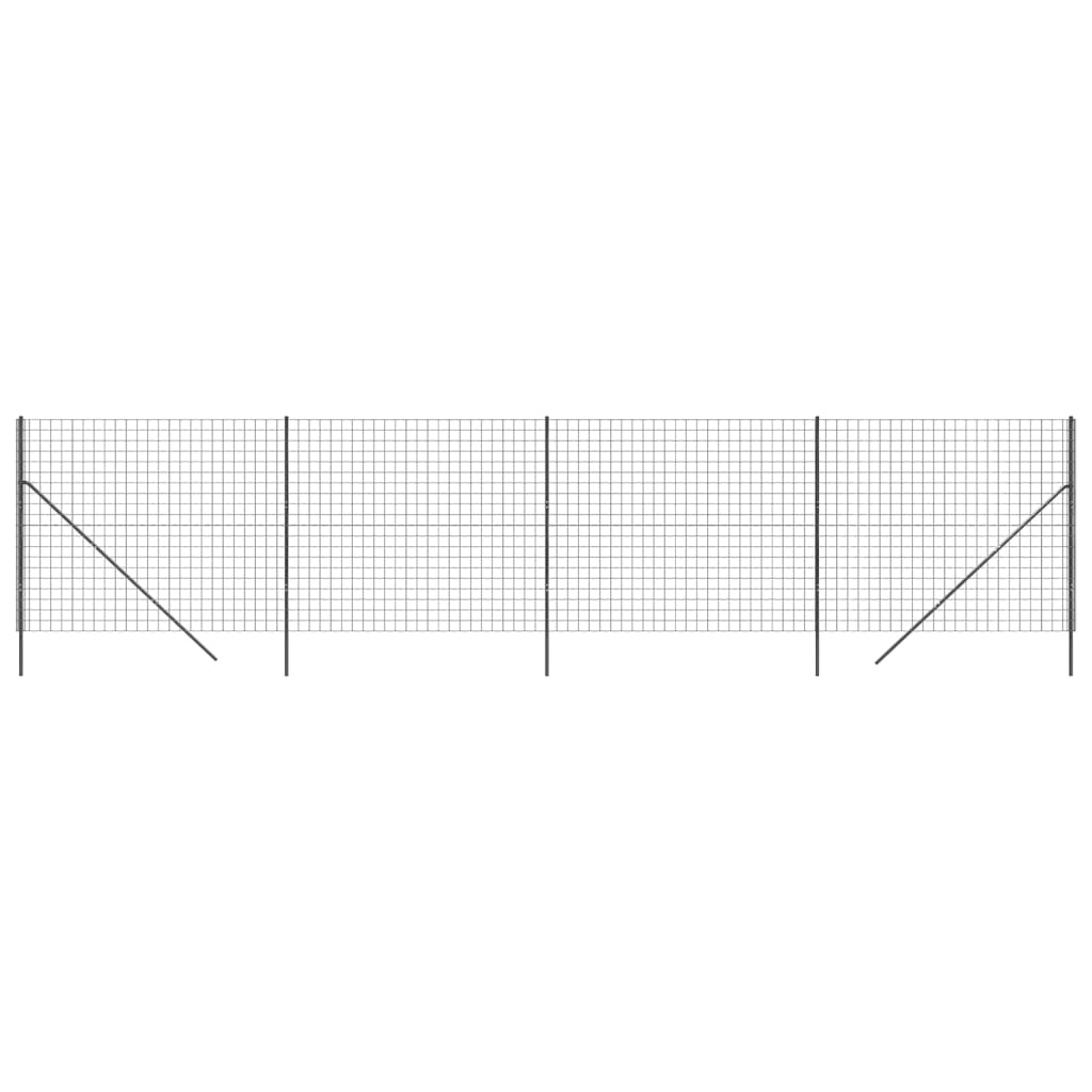 vidaXL Maschendrahtzaun Anthrazit 2,2x10 m Verzinkter Stahl