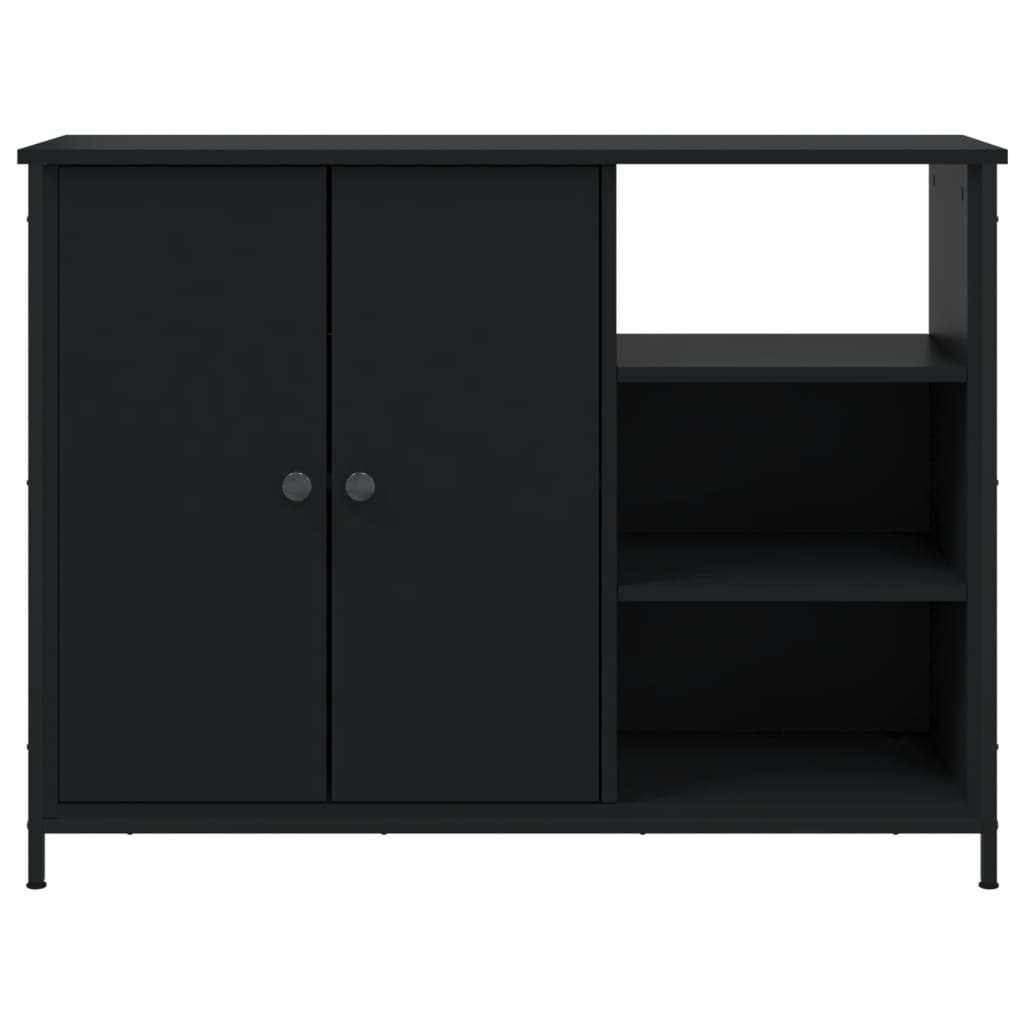 vidaXL Sideboard Schwarz 100x33x75 cm Holzwerkstoff