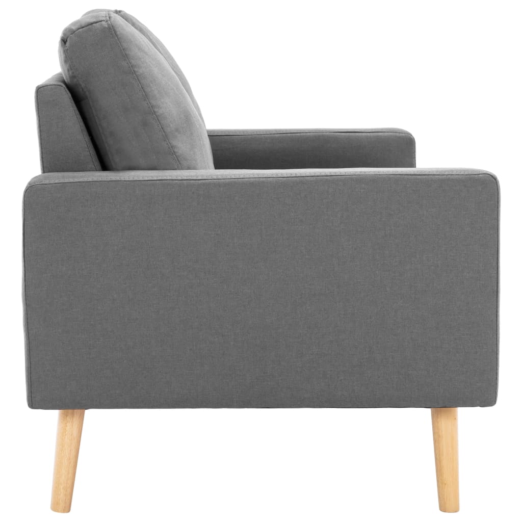 vidaXL 3-Sitzer-Sofa Hellgrau Stoff