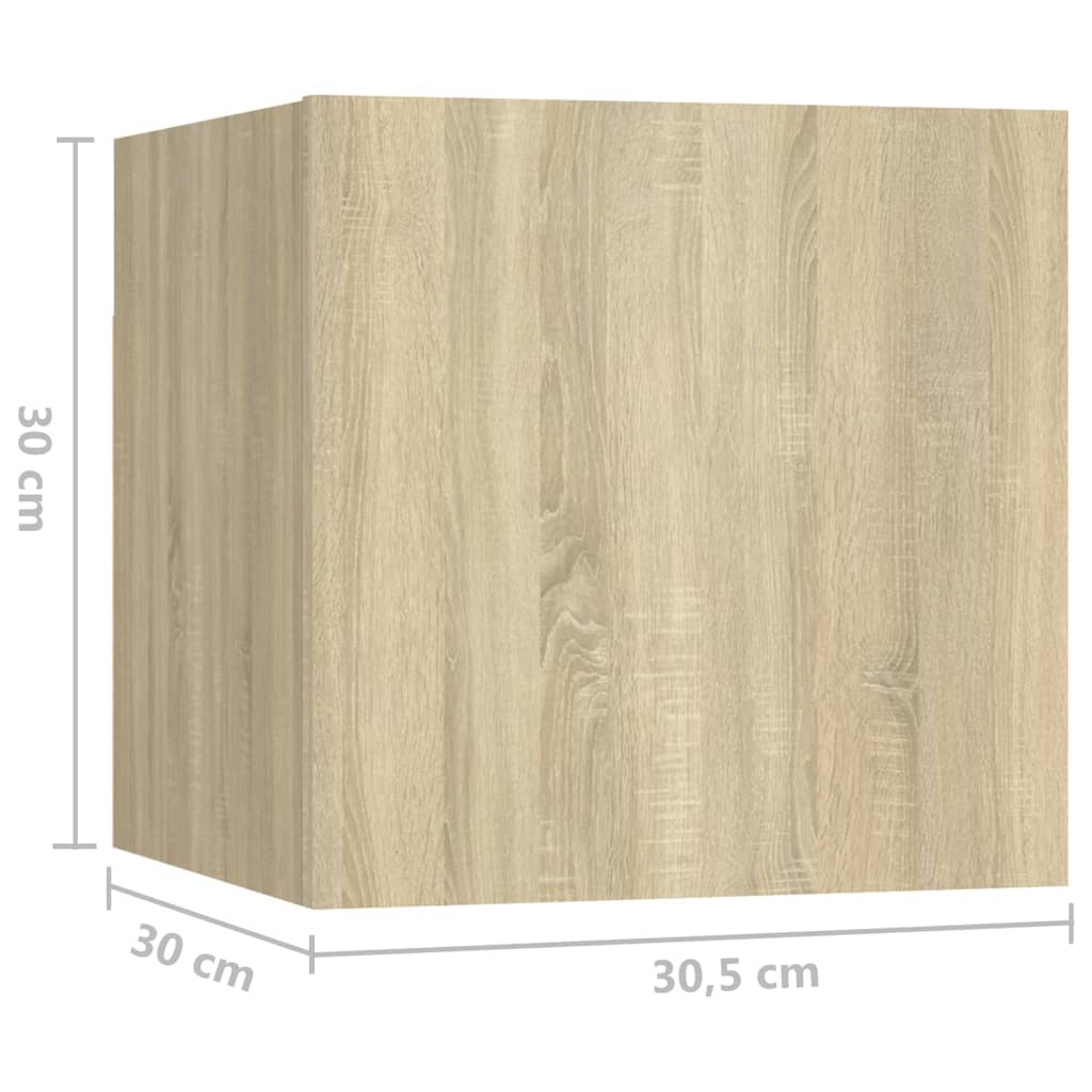 vidaXL 7-tlg. TV-Schrank-Set Sonoma-Eiche Holzwerkstoff