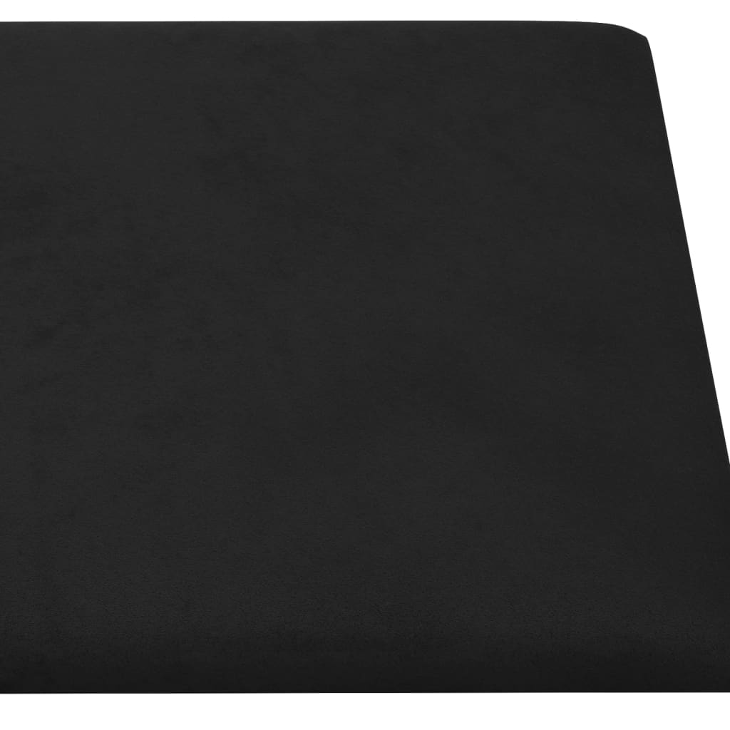 vidaXL Wandpaneele 12 Stk. Schwarz 30x15 cm Samt 0,54 m²