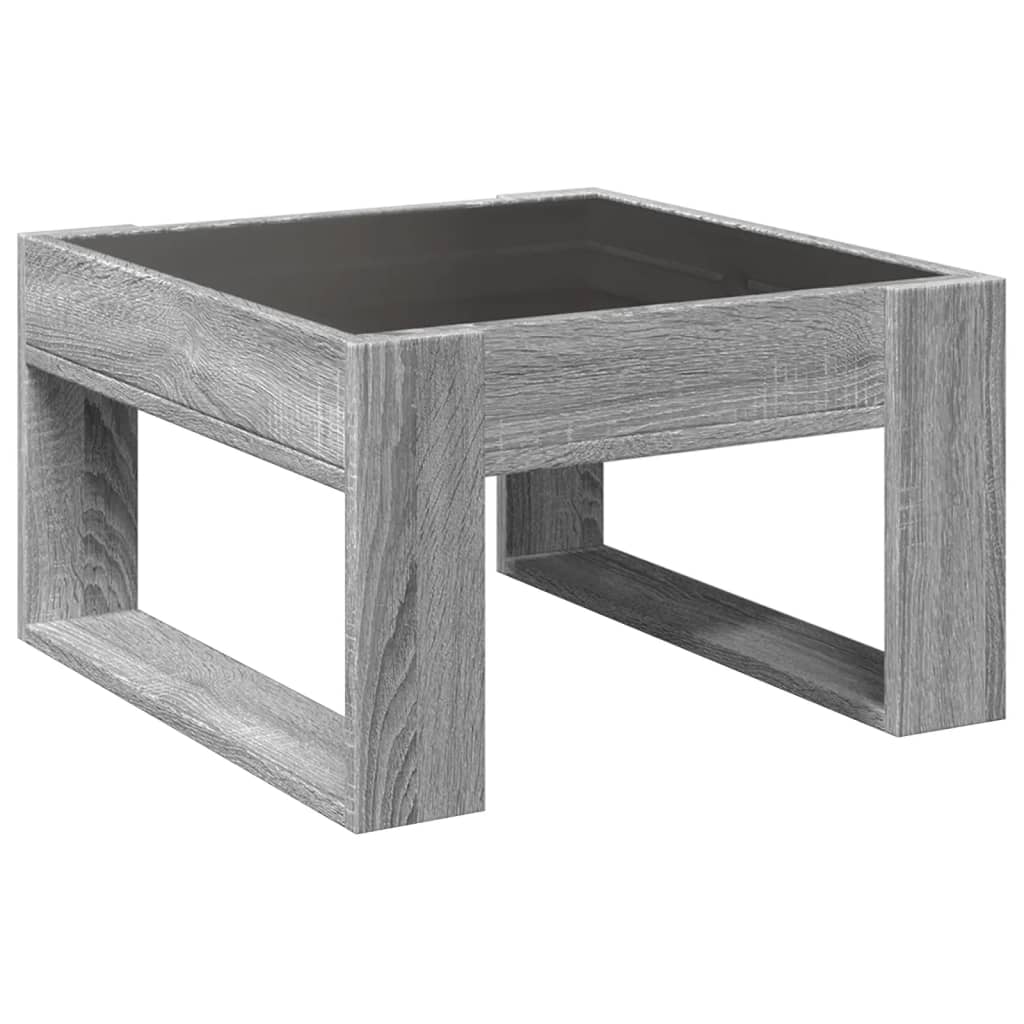 vidaXL Couchtisch mit Infinity-LED Grau Sonoma 50x53x30 cm