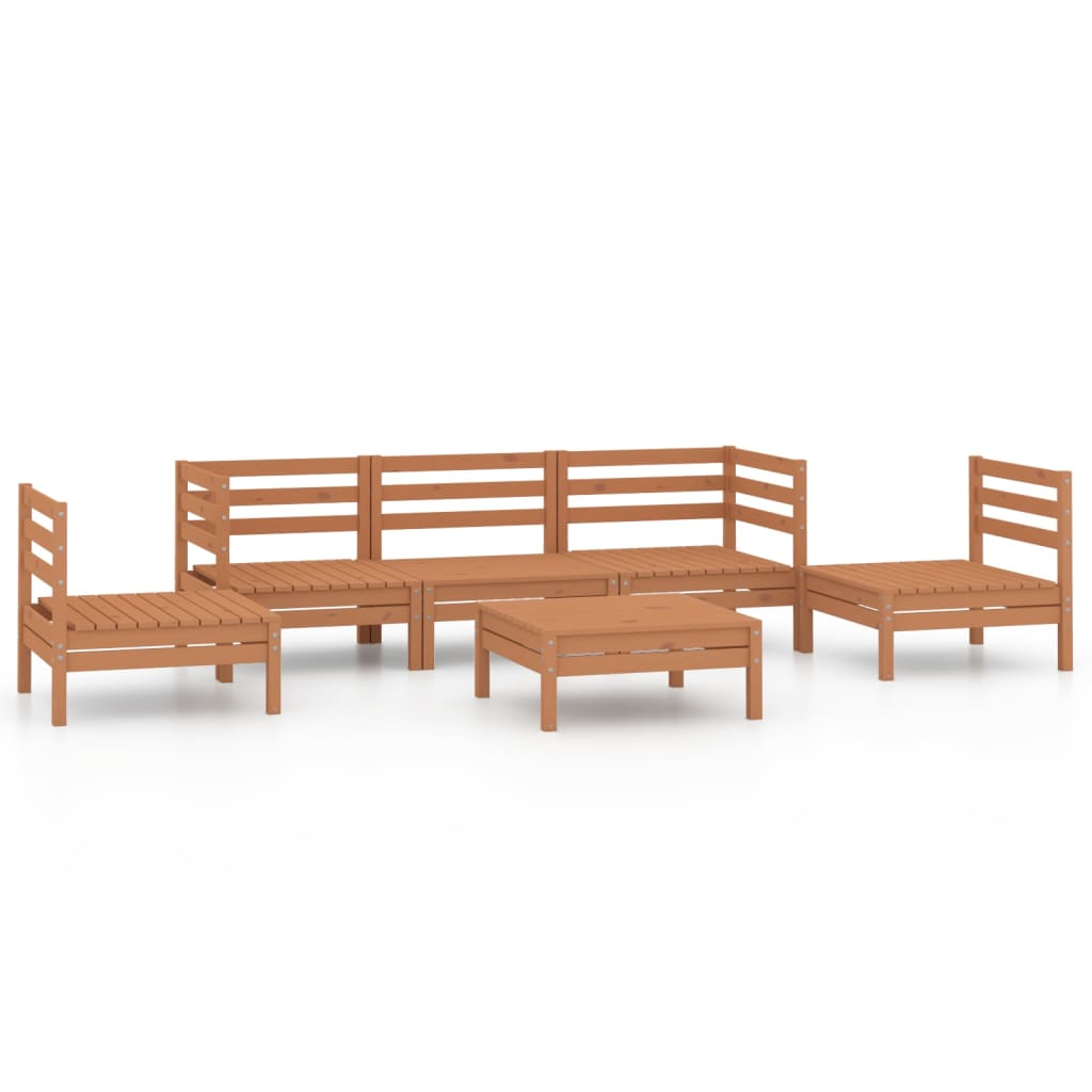 vidaXL 6-tlg. Garten-Lounge-Set Honigbraun Massivholz Kiefer