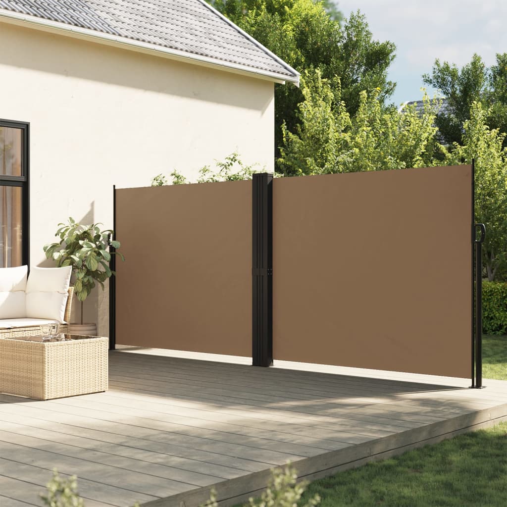 vidaXL Seitenmarkise Ausziehbar Taupe 180x1200 cm