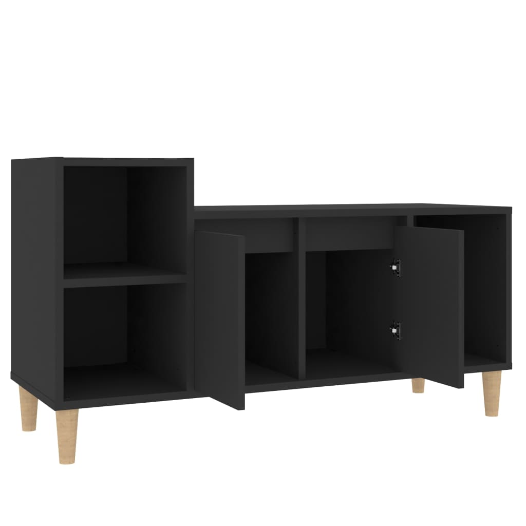 vidaXL TV-Schrank Schwarz 100x35x55 cm Holzwerkstoff