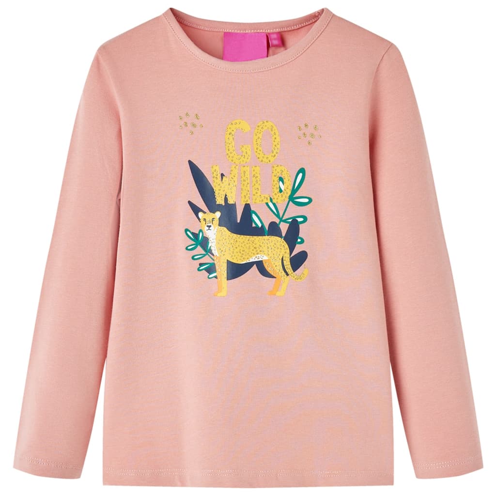 Kinder-Langarmshirt Hellrosa 116