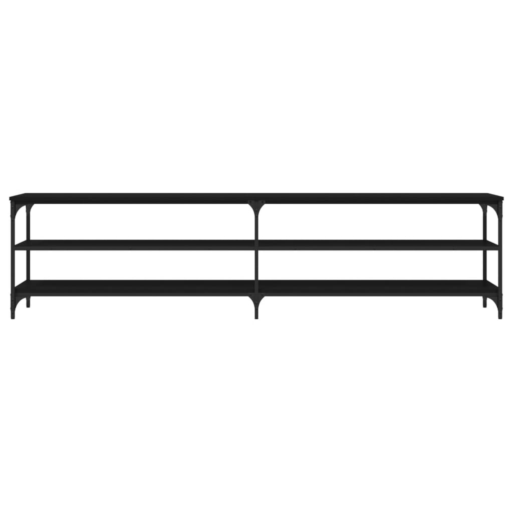 vidaXL TV-Schrank Schwarz 200x30x50 cm Holzwerkstoff und Metall