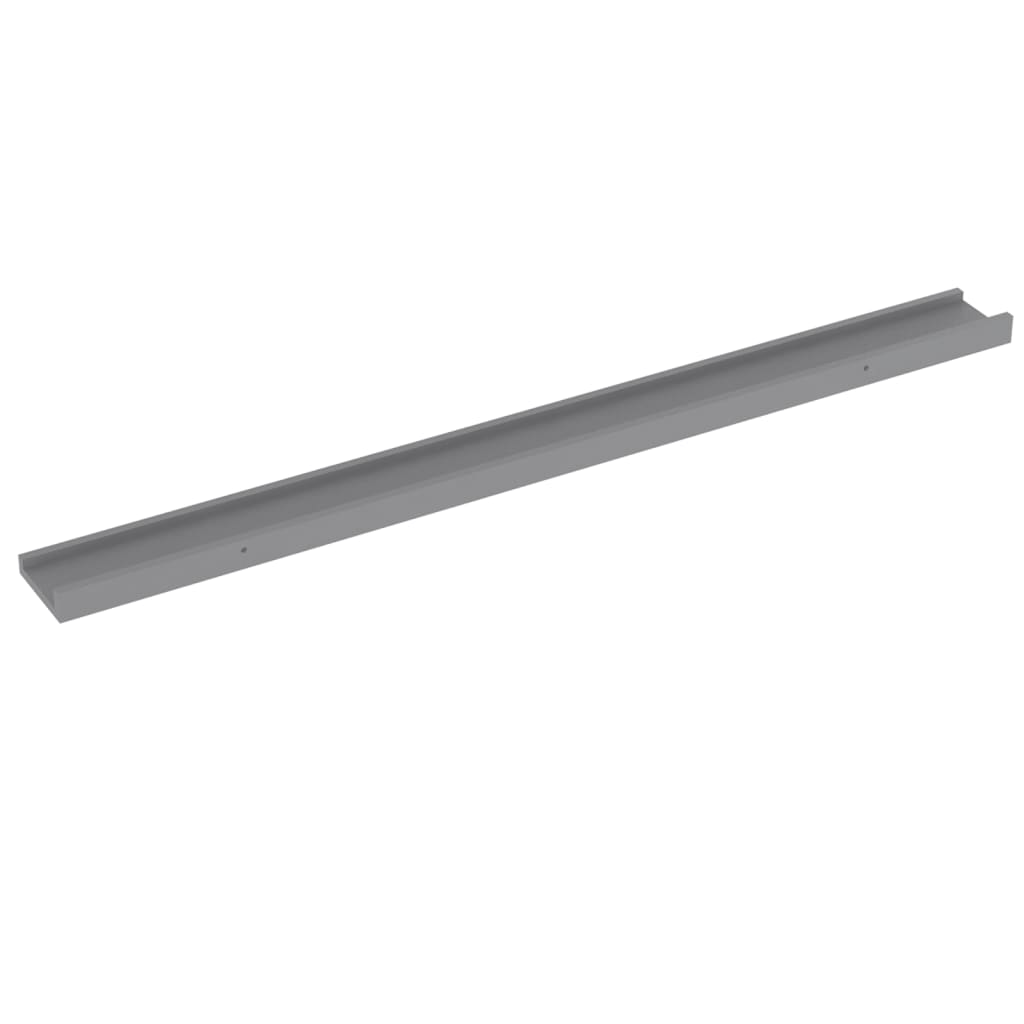 vidaXL Wandregale 2 Stk. Grau 100x9x3 cm