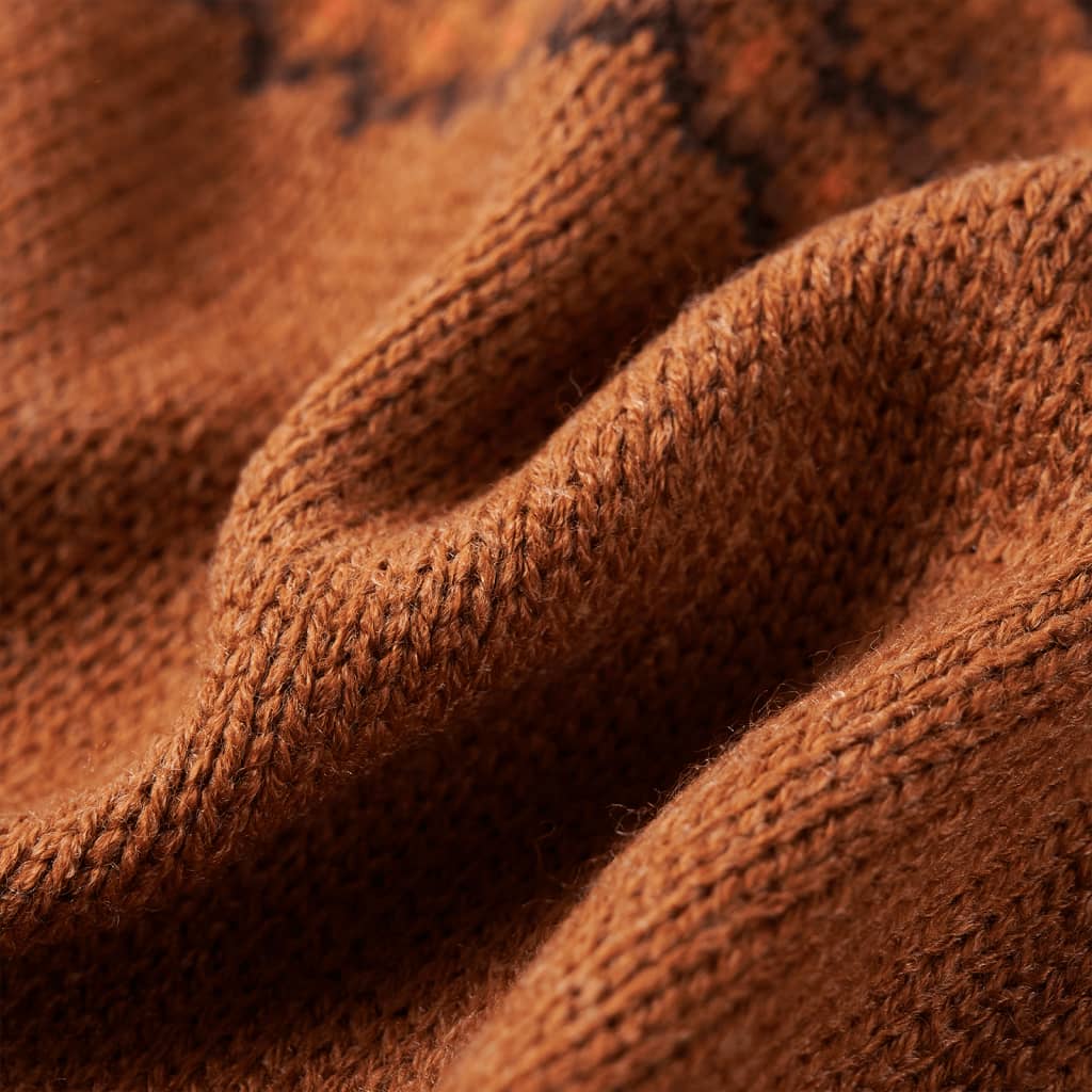 Kinderpullover Gestrickt Cognac 140