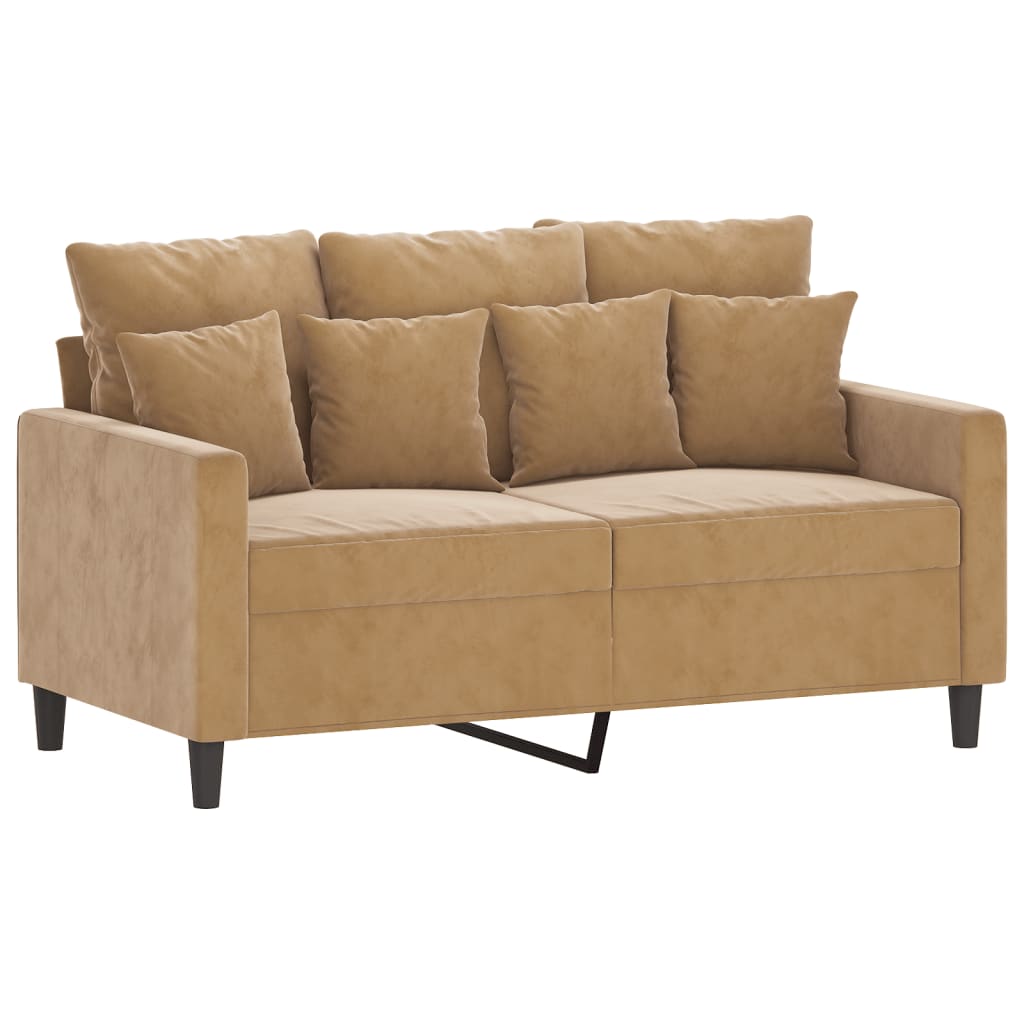 vidaXL 2-Sitzer-Sofa Braun 120 cm Samt