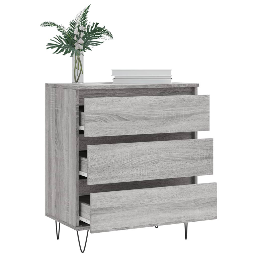 vidaXL Sideboard Grau Sonoma 60x35x70 cm Holzwerkstoff