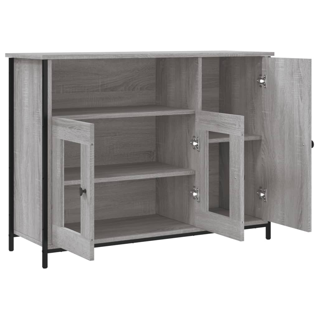 vidaXL Sideboard Grau Sonoma 100x35x75 cm Holzwerkstoff