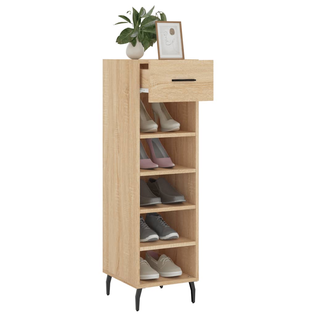 vidaXL Schuhschrank Sonoma-Eiche 30x35x105 cm Holzwerkstoff