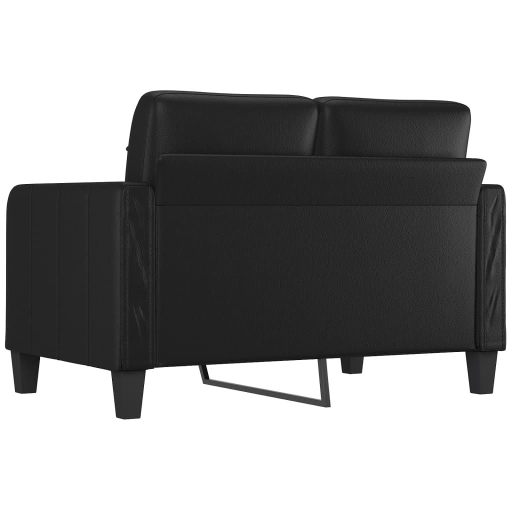 vidaXL 2-Sitzer-Sofa Schwarz 120 cm Kunstleder