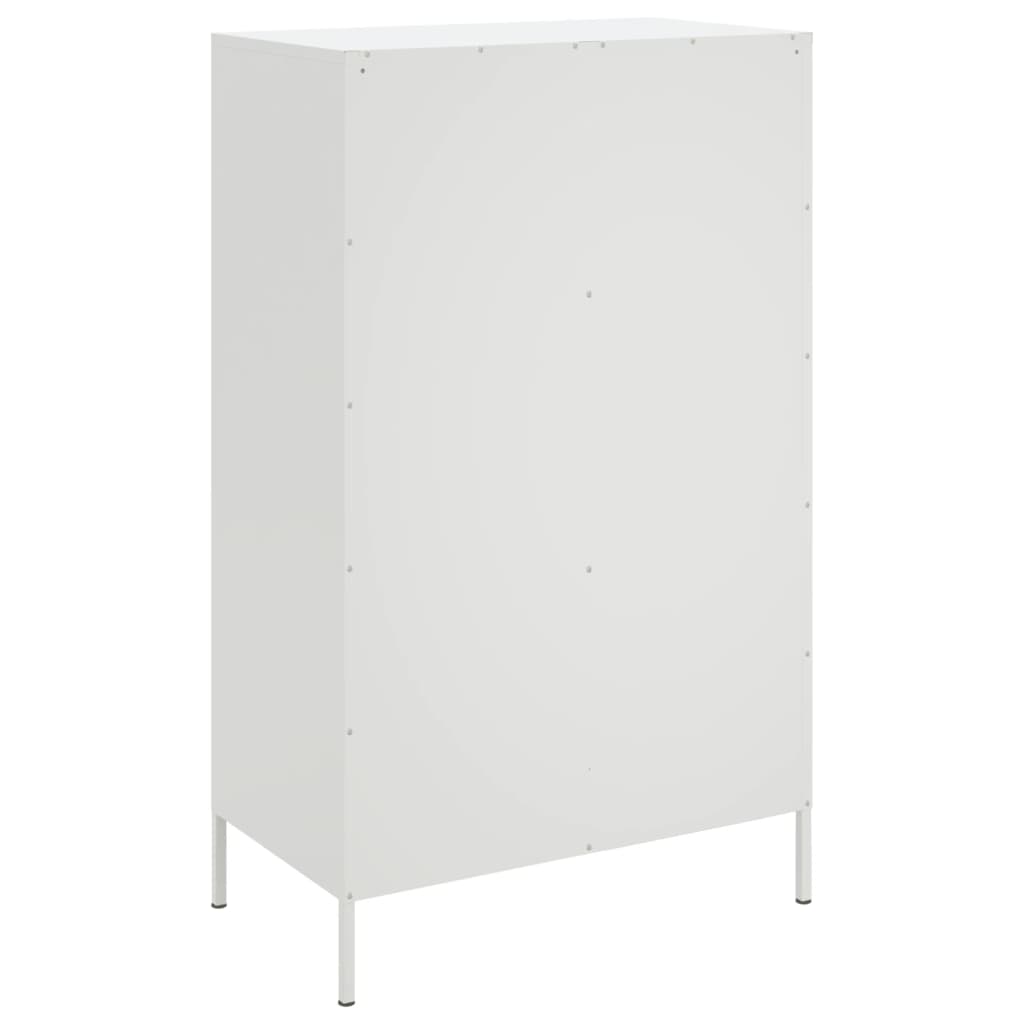 vidaXL Highboard Weiß 68x39x113 cm Stahl