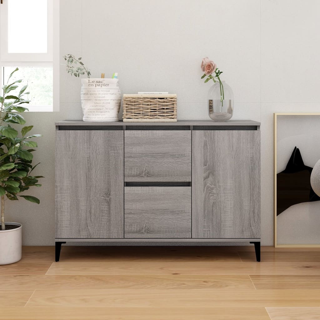 vidaXL Sideboard Grau Sonoma 104x35x70 cm Holzwerkstoff