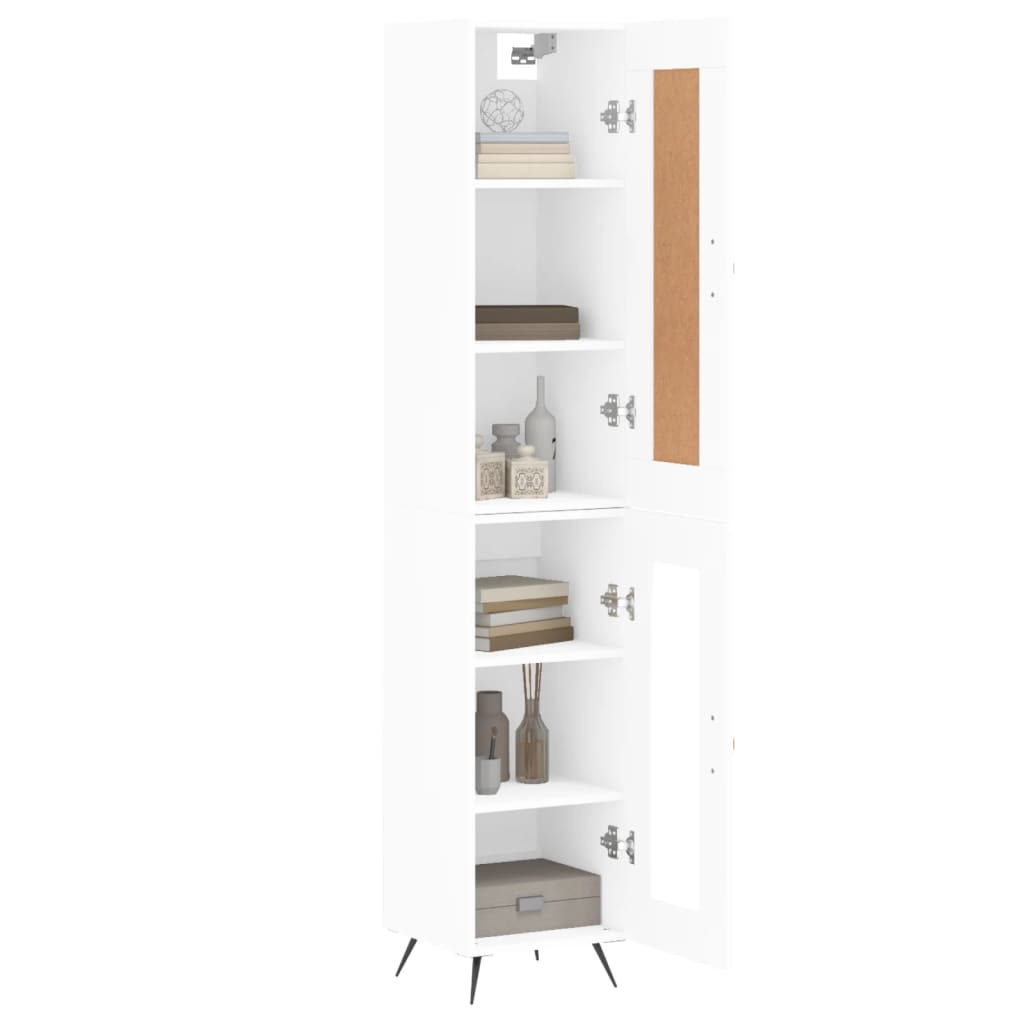 vidaXL Highboard Weiß 34,5x34x180 cm Holzwerkstoff