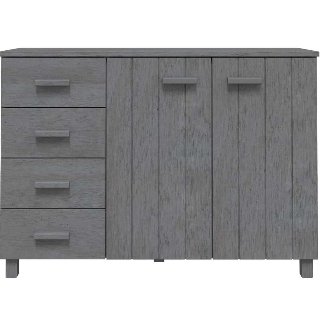 vidaXL Sideboard HAMAR Dunkelgrau 113x40x80 cm Massivholz Kiefer