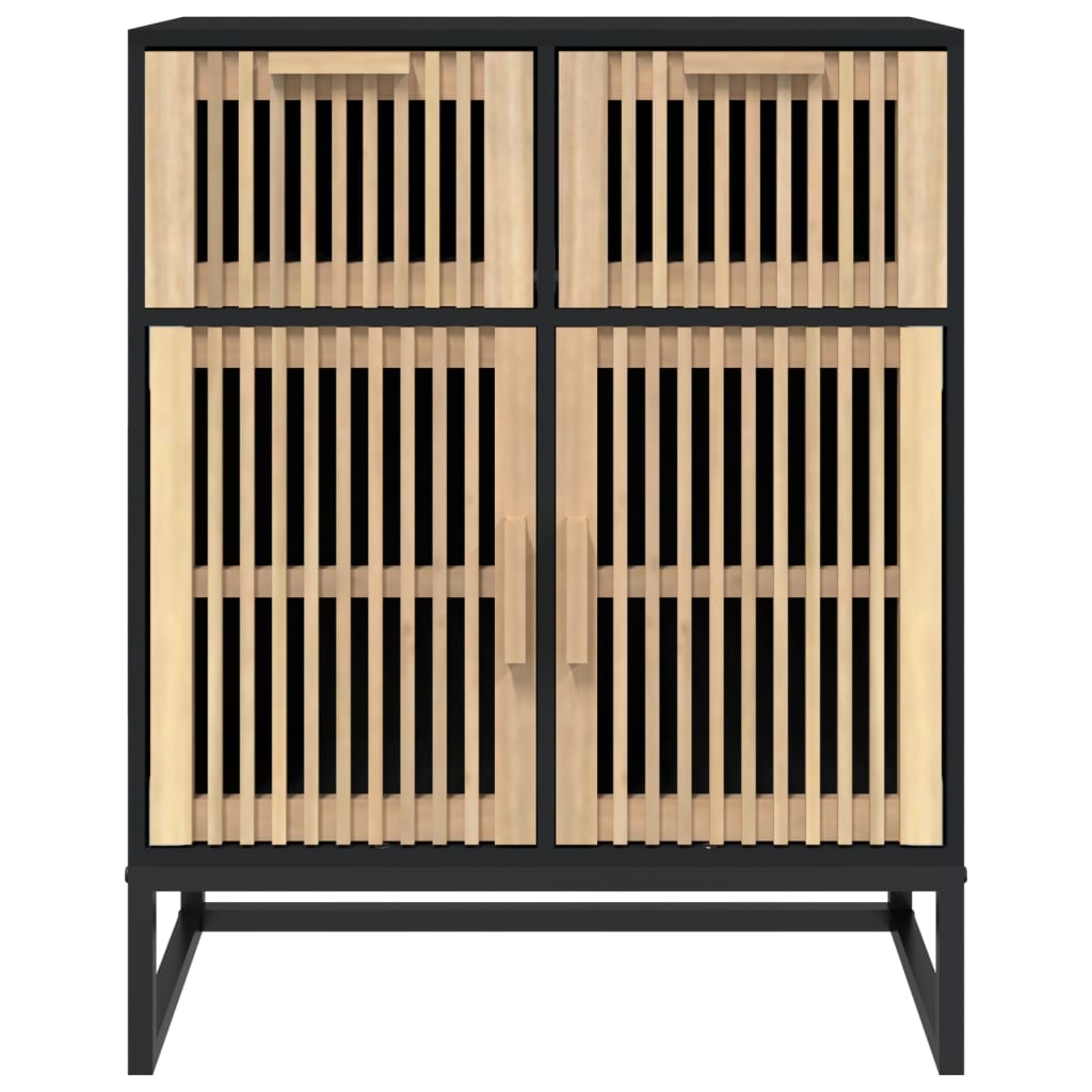 vidaXL Sideboard Schwarz 60x30x75 cm Holzwerkstoff